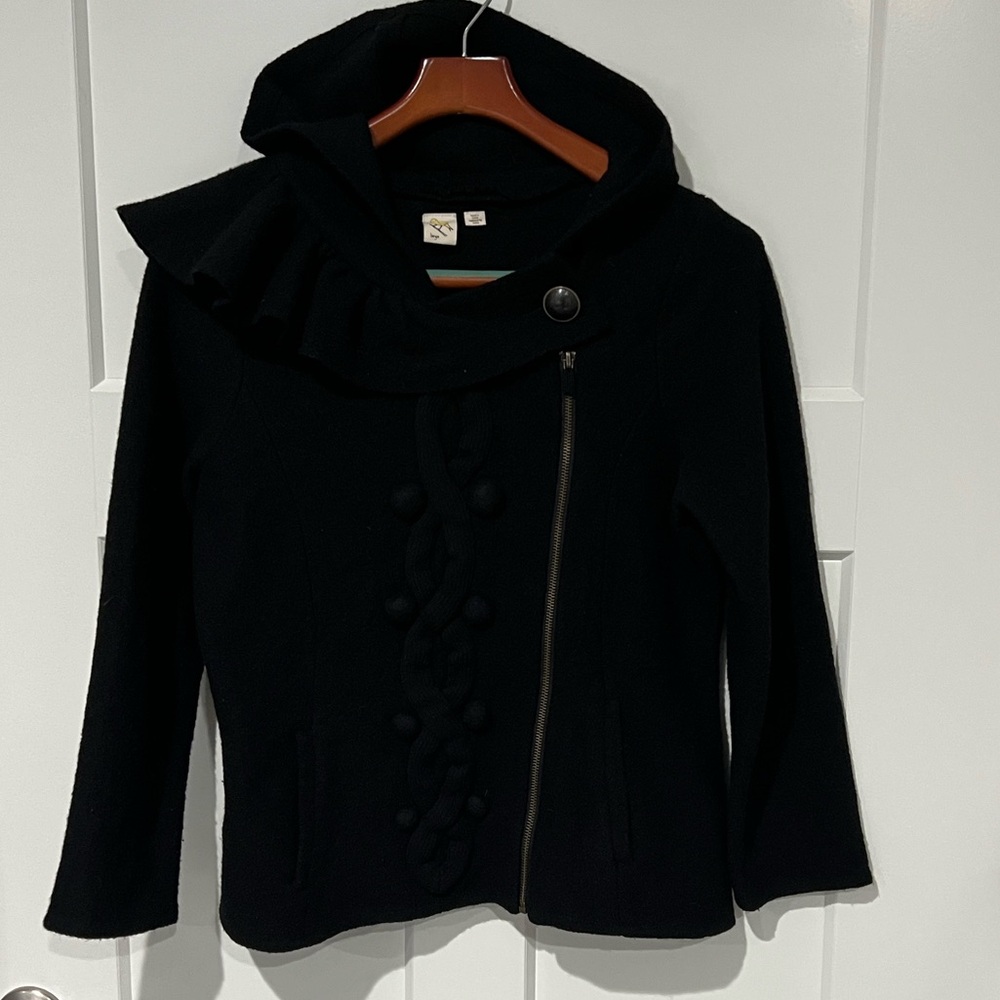 Anthropologie Sparrow Wool Hooded Jacket Sz L